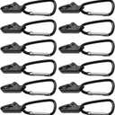 JianLing 12-Piece Small Tarp & Awning Clamp Set - Crocodile Tent & Awning Clamps with Jaw Tent Snaps for Camping Canopy Tarps, Caravan