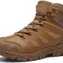 NORTIV 8 Men's Ankle High Waterproof Hiking Boots Outdoor Lightweight Shoes Trekking Trails Armadillo (11, Coyote)