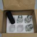 STARSIDE 5 oz Hot Sauce Bottles 3 Pack, Empty Pepper Sauce Bottle, Clear Glass Woozy Bottles with Leak Proof Black Screw Cap,150ml Empty  Bottle