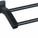 Alise Double Bath Towel Bars Towel Racks for Bathroom,Wall Mount Towel Holder Heavy Duty SUS304 Stainless Steel Towel Hanger Rail,Matte Black,28-Inch