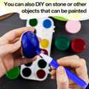 20 Pcs Empty Fillable Pen 3 mm 6 mm 15 mm, Refillable Acrylic Paint Markers, Blank Graffiti White Fillable Paint Pen with 3 Pcs 3 ml Dropper, Round Tilted Flat Head Pens for Oil Water Ink Art Kit