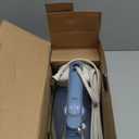 Hamilton Beach Steam Iron & Vertical Steamer for Clothes with Scratch-Resistant Soleplate, Adjustable Steam Settings + 8 Cord Wrap, 3-Way Auto Shutoff, Anti-Drip, Self-Cleaning, 1500 Watts, Blue