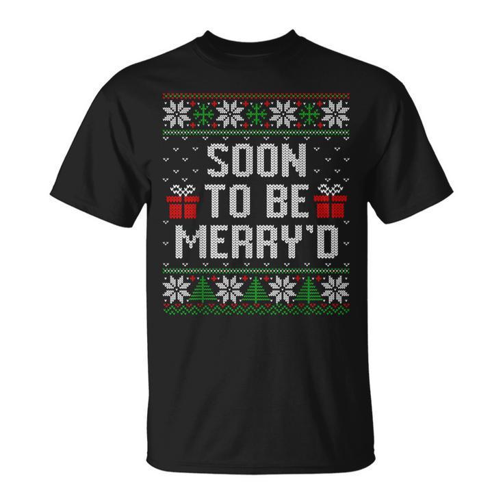 Soon to be Married Merry'd Christmas Bride and Groom Weeding Unisex T-Shirt Ladies S