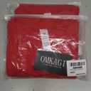 2 Pcs OMKAGI Women Long Sleeve Shirts Cotton Ribbed Fitted Basic Tops Crewneck Y2K Top(XS,Red-252)