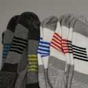 Amazon Essentials Men's Cotton Performance Cushioned No Show Socks for Men, Breathable Athletic, 6 Pairs (8-12, Grey/White)