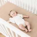 MairMore Muslin Crib Sheets for Baby Girls and Boys, Neutral Fitted Baby Bed Sheets for Standard Crib & Toddler Mattress - Soft and Breathable - 52"x28" (Ash & Ivory)