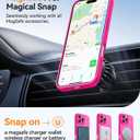CANSHN Magnetic Compatible with iPhone 16 Pro Max Case, Upgraded [Full Camera Protection] [Compatible with Magsafe] [Translucent Matte] Shockproof Protective Phone Case Cover 6.9 Inch - Hot Pink