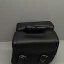 Nomad Leather Motorcycle Saddlebags Large Quick-Easy Universal Fit Throw Over Saddle Bags Cruiser Biker Side Bags (Black)