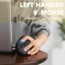 Urby Left Handed Mouse, Vertical Left Handed Ergonomic Wireless Mouse, Ideal for Lefty Users, Gaming & Office Use, Compatible with Windows/macOS/iPadOS. Black