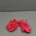 iLUU 2pcs Light Pink Color Messy Hair Bun Extensions Chignons Hair Synthetic Hair Pieces Scrunchie Scrunchy Updo Hairpiece for Women Party Wedding (#8C - Bright Pink)