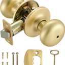 Design House 726968 Cambridge Privacy Bed and Bath Door Knob Satin Gold