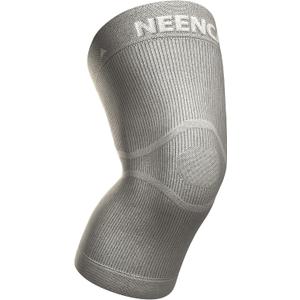 NEENCA Ultra-thin Knee Sleeve for Knee Pain, Lightest Knee Compression Sleeve with Graphene Ions Infused Fabric for Pain Relief, Swelling, Arthritis, Poor Circulation, Running, Sport (XX-Large, Gray - Single)