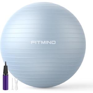 Extra Thick Exercise Ball Yoga Ball 22in/26in/30in for Workout Pregnancy Stability,Anti-Burst and Slip Resistant Swiss Ball with Pump for Yoga, Pilates, Fitness,Birthing,Physical Therapy (75cm, Blue)