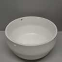 Mkono Ceramic Hanging Planter of Shallow 8 Inch and Deep 6 Inch for Indoor Outdoor Plants, Set of 2 Modern Plant Pot Geometric Porcelain Hanging Basket with Polyester Rope Hanger