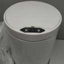 Bathroom Trash Can with Lid 2.6 Gallon Stainless Steel TrashCans Automatic Bathroom Garbage Can for Bedroom, Kitchen, Office (1Pack, White)