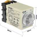 uxcell 24VAC/DC 5S 8 Terminals Range Adjustable Delay Timer Time Relay ST3PA-A with Base