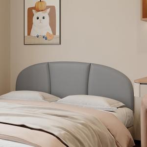 Yutianli Upholstered Headboard Queen Size 59"x 20" Wall Mounted Peel and Stick Headboard Grey Anti Collision Padding