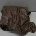 Pfrstuv Loveseat Sofa Slipcover Leather Look Couch Covers for 2 Seater Couch Sofa 1-Piece Sofa Cover Stretch Furniture Protector with Elastic Bottom & Pockets(Loveseat, Coffee)