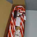 Joiedomi 12 Pcs Christmas Candy Cane Pathway Markers Lights, 12 Stakes Lights with Warm White, Waterproof Outdoor Decorations for Holiday Xmas Indoor,Yard,Patio,Garden,Walkway