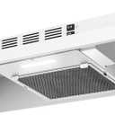 SNDOAS 30 inch Under Cabinet Range Hood, Ducted/Ductless Convertible Kitchen Hood, Stainless Steel Vent Hood with LED Light,Under Cabinet Hood with 2 Speed Exhaust Fan,White
