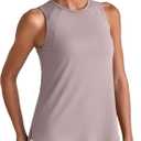 G4Free Workout Athletic Tops High Neck Tanks Loose Sleeveless Summer Running Shirt Gym Shirts((Gray Lilac,XXL) 
