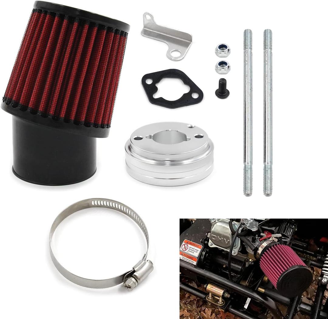 MSCRP High Performance Air Filter Intake Kit for Go-Karts & Mini Bikes 6.5 HP Honda Clone GX160 GX200 Go Kart Predator 212cc Engine