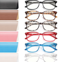 NOVIVON 6 Pack Reading Glasses for Women, Reading glasses men, Blue Light Blocking Readers, Computer eye glasses, Cheaters, +2.0