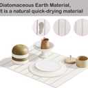 Large Stone Dish Drying Mats for Kitchen Counter, 23"(L)16"(W) Diatomaceous Earth Mats, Water-Absorbent Collapsible Multi-Purpose Stone Drying Tray for Cups Dishes Bottles, Match Any Countertop