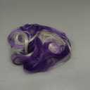 Long Curly Wavy Silver Grey to Purple Wig Side Part Natural Looking Synthetic Cosplay Wig for Women