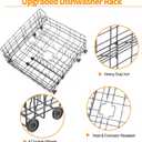 Upgraded W10139223 Dishwasher Lower Rack Replacement Parts for Maytag Jennair Dishwasher Rack MDBD820AWW MDC5100AWB Lower Dishrack Maytag Dishwasher Bottom Rack Drawer Assembly Basket Wheels