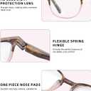 JM Blue Light Reading Glasses for Women with Spring Hinge, Classic Square Reader Glasses Ladies Mix Color 5 Packs +1.75