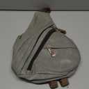 KL928 PU Leather Sling Bag - Small Crossbody Backpack Shoulder Casual Daypack Rucksack for Men Women(Leaden)