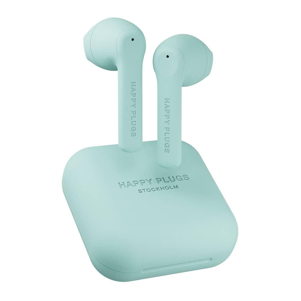 Happy Plugs Air 1 Go True Wireless Headphones - Smallest Lightest True Wireless Bluetooth 5.0 Headset, 14 Touch Controls, 11 Hrs Battery, for iOS, Android, Smartphone, Tablets, & PC (Mint) 