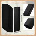 Geelin 1000 Pcs Paper Silverware Bags 10" x 2-3/4" Churro Bags Kraft Utensils Sleeves for Restaurant Kitchen Pretzel Rod Bag Cookies Chopsticks Holder for Graduation Wedding Party (Black)