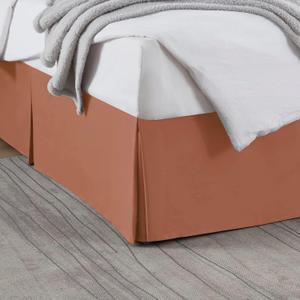 Nestl Rust Bed Skirt King Size - King Bed Skirt 14 Inch Drop - Brushed Microfiber Bed Skirts - Hotel Quality Pleated Bed Skirt - Shrinkage & Fade Resistant Nestl Rust Bed Skirt King Size - King Bed Skirt 14 Inch Drop - Brushed Microfiber Bed Skirts - Hotel Quality Pleated Bed Skirt - Shrinkage & Fade Resistant