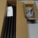 Black Curtain Rods for Windows 48 to 84 Inches Adjustable Heavy Duty 1" Diameter Window Curtain Rod with Decorative Finials for Outdoor Farmhouse Bedroom Kitchen Living Room