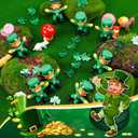 Hanaive 24 Pcs St Patricks Day Leprechaun Figurine Mini Leprechaun Toys PVC Miniature Irish Figurines Green Decor for St Patricks Day Party Hide and Seek Garden Table Decorations, 2.4 x 2.4 Inche
