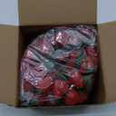 Lyrow 100 Pieces Artificial Strawberries 2.2inch/2.76inch/3.35inch Faux Realistic Strawberry Decor Plastic Simulation Fake Lifelike Fruit for Photography Prop Cabinet Party(Cute)