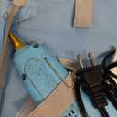 ROMECH Full Size Hot Glue Gun with 60/100W Dual Power and 21 Hot Glue Sticks (7/16"), Fast Preheating Heavy Duty Industrial Gluegun with Storage Case for Crafting, DIY and Repairs (Cyan)