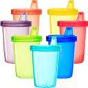 Youngever 7 Pack Kids Sippy Cups - 7 Assorted Color Sippy Cups for Infant, Toddler
