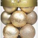 KI Store Champagne Christmas Balls 20pcs 3.15-Inch Christmas Tree Decoration Ornaments for Xmas Tree Holiday Wreath Garland Decor Ornaments Hooks Included