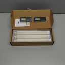 Lezonic Ivory Flameless Taper Candles Battery Operated with Remote, Long LED Candlesticks Flickering Real Wax Set of 6, 9.5 inch Battery Candles with Realistic 3D Flame