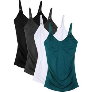 Womens Maternity Nursing Tank Cami for Breastfeeding with Adjustable Straps Large