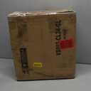 GREENSTELL Small Vanity Stool Chair with Storage and Folding Back, 13" x 13" x 17.7" Faux Fur Soft Ottoman for Teenager, 4 Metal Legs with Anti-Slip Feet, Furry Padded Seat for Makeup, Bedroom, Camel