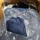 Bedsure Faux Fur Fluffy Sherpa Blanket Couch Throw Tie Dye Navy