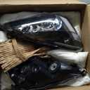 Headlight Assembly Compatible With 2003-2007 2003 2004 2005 2006 2007 03 04 05 06 07 Honda Accord Driver and Passenger Side (Chrome Housing Clear Reflector)