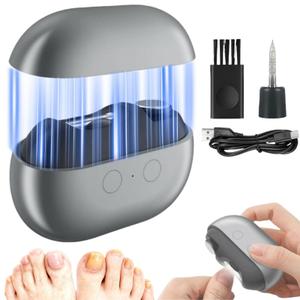 Easy Clip Nail Clippers, Electric Nail Clipper, Smart Nail Clipper for Seniors with LED Light & Nail Scraps Storage, Painless Toe & Fingernail Trimmer for Seniors, Adults and Kids (Grey)