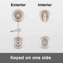 Kwikset Juno Keyed Entry Door Knob and Single Cylinder Deadbolt Combo Pack with Microban Antimicrobial Protection Featuring SmartKey Security in Satin Nickel