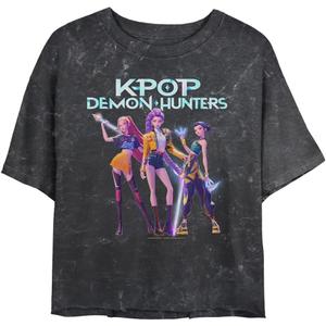 Kpop Demon Hunters Womens Hero Group (Medium, Black)