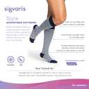 Sigvaris Womens Style Microfiber Patterns 830 Closed Toe Calf-High Socks 20-30mmHg, Medium